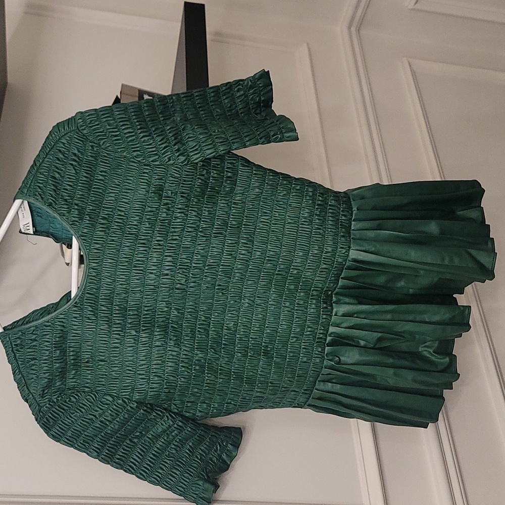 Women's faux leather top